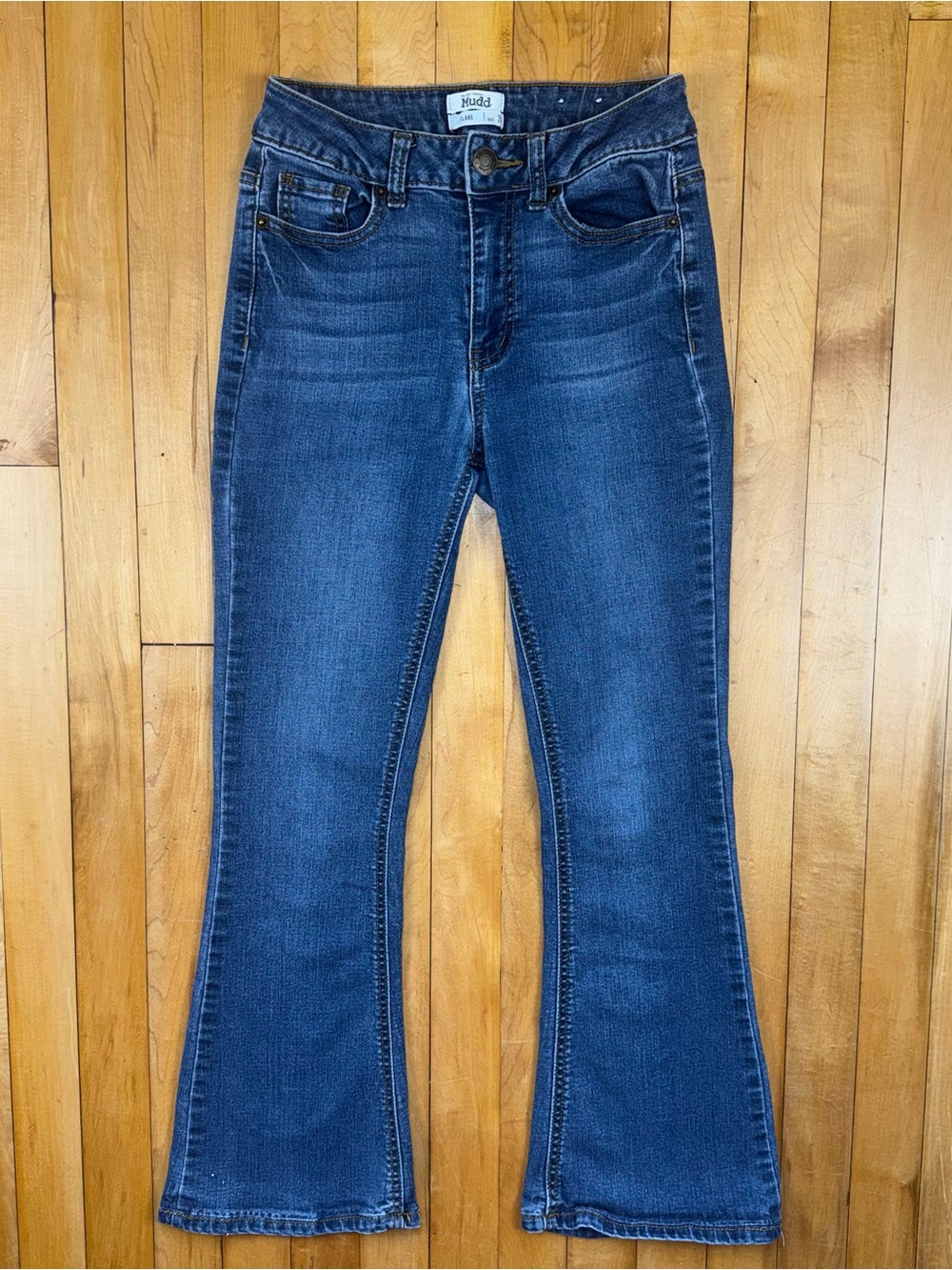 Mudd Flare Jeans Women’s Size 3 Blue Stretch Low Rise Y2K Bootcut Denim